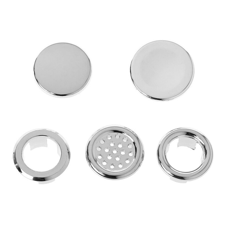 2pcs Basin Overflow Ring Plastic Bathroom Overflow Covers For Basin/Sink Chromed Replacement Hole For 22-24mm Aperture Bathroom