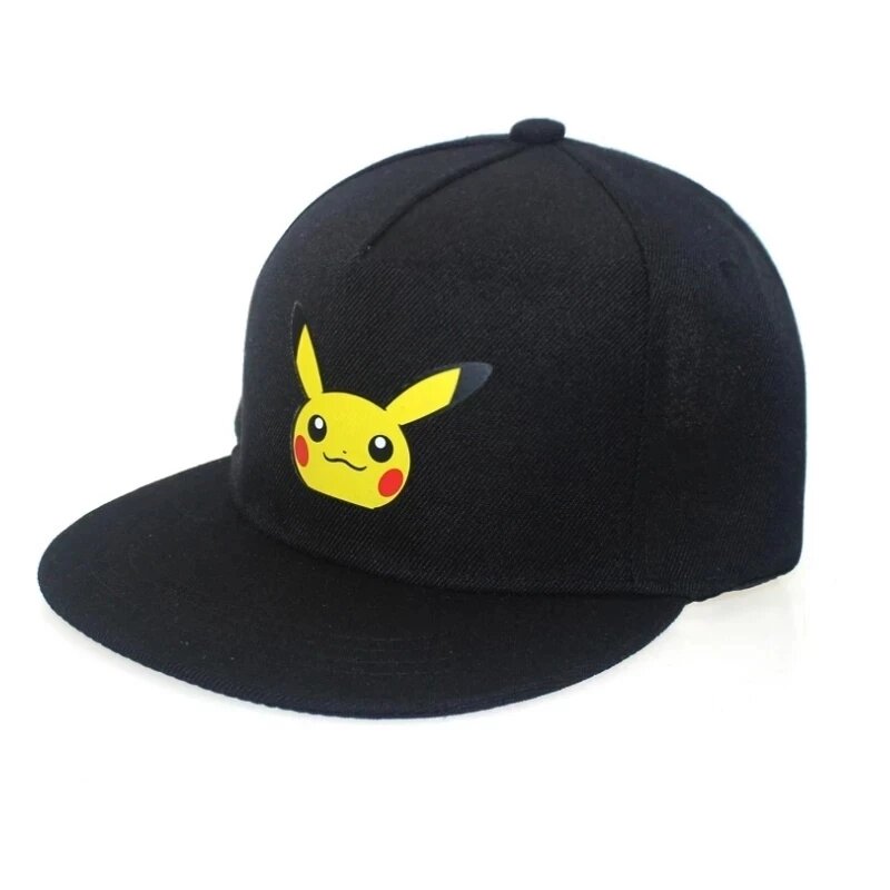 Anime Pokemon Pikachu czapka z daszkiem Pikachu kapelusz regulowany Cosplay czapka w stylu Hip-Hop dorosłych styl Model figurki zabawki prezent
