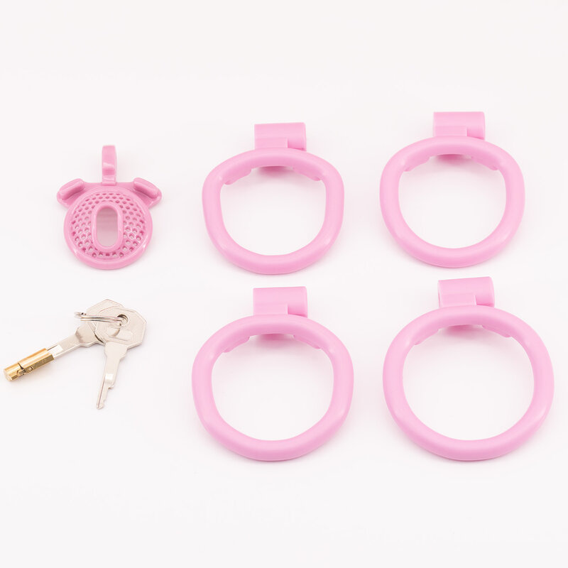 Mini Honeycomb Chastity Cage for Man Positive/Negative Mesh Breathable Very Small Chastity Lock Pseudo-maiden Erotic Products