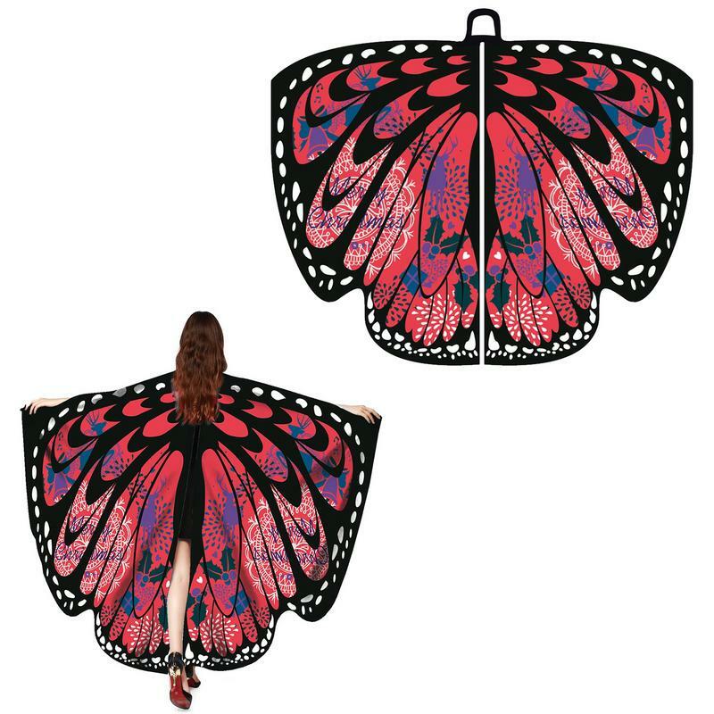Costumes d'ailes de papillon pour femmes adultes, cape de nickel ation, accessoires de fête d'Halloween, cadeaux de faveurs