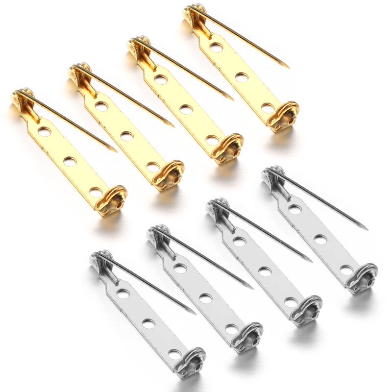 Multicoloured bros klip dasar pin pengaman bros kunci kosong pengaturan dasar jarum untuk DIY perhiasan membuat temuan grosir