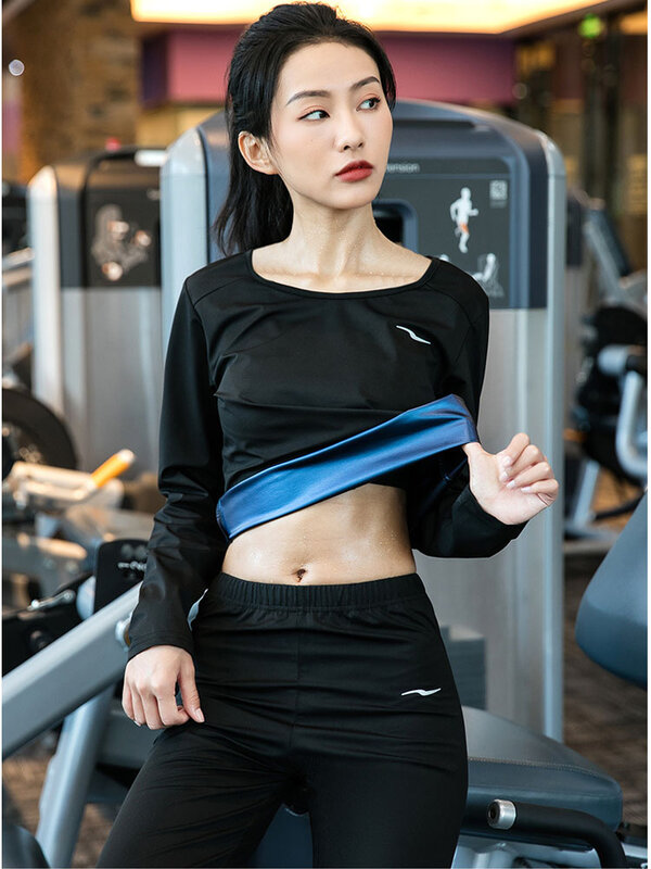 Sauna Sweat Suit Weight Loss Shapewear Top/Bottom Waist Trainer Workout Body Shaper Sweatsuit Exercise Short/Long Sleeve Shirt