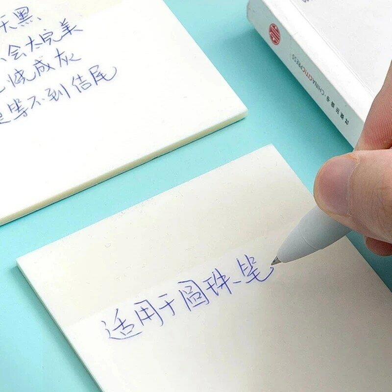Notas pegajosas transparentes com scrapes adesivos papel simples e de alto valor para artigos de papelaria de escritório do estudante