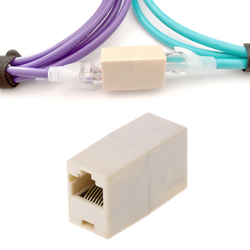 Kabel przedłużający Ethernet RJ45 Przedłużacz kabla LAN Złącze kabla sieciowego do komputera PC Adapter złącza laptopa