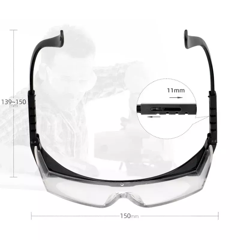 Kacamata bersepeda tahan angin dan tahan debu, 20 buah kacamata pelindung tahan air keselamatan kerja antipercikan pelindung mata
