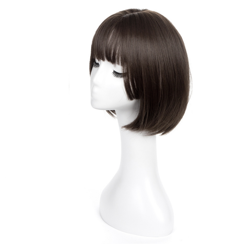 Parrucca Bob Bobo parrucca per le donne, parrucca corta dall'aspetto naturale, parrucca dritta per principianti per le versioni quotidiane della corea nera