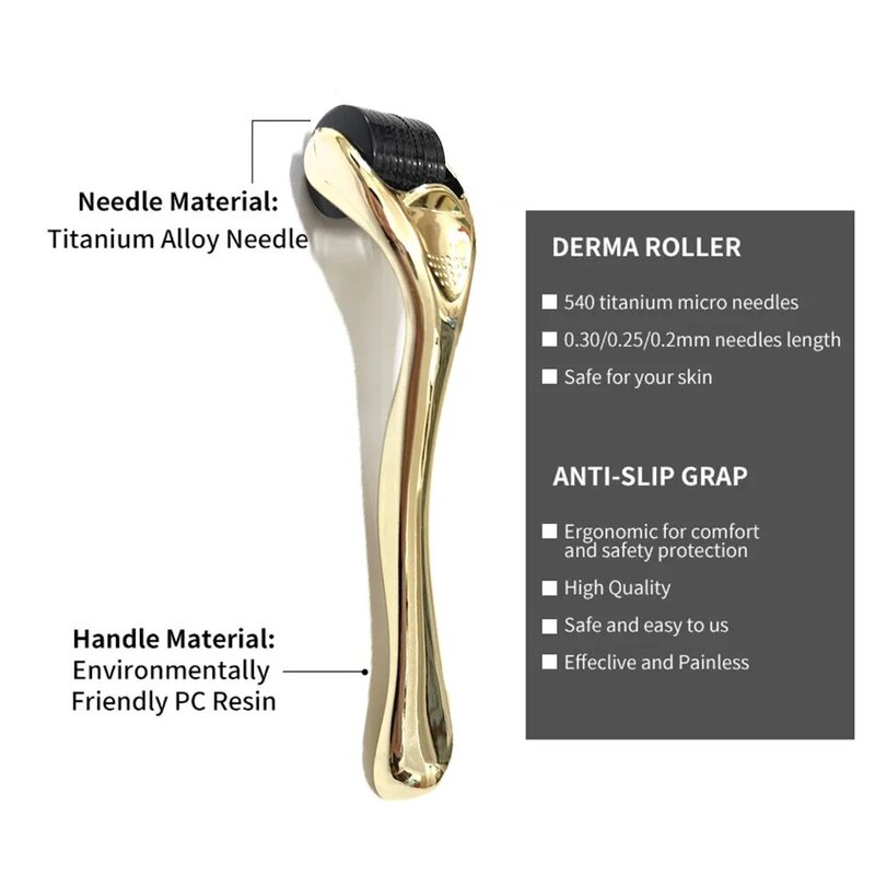 Javemay drs derma Roller Mikron adeln Titan Mezo roller Mikron adel Maschine für die Hautpflege Gold Körper behandlung Haarwuchs