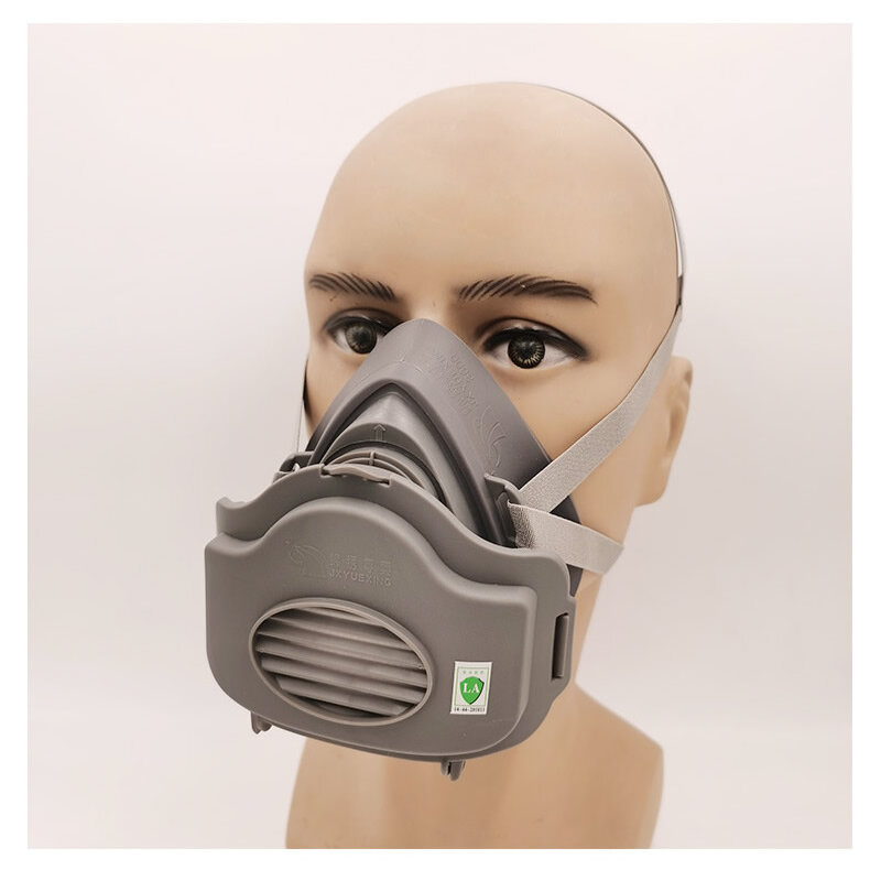 필터가 있는 하프 페이스 먼지 마스크, 재사용 가능한 방진 호흡기 고무, DIY 연마 작업 안전 도구, 일일 안개 방지