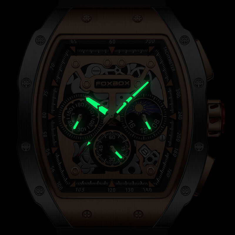 Часы LIGE мужские светящиеся, спортивные армейские Кварцевые водонепроницаемые в стиле милитари, с хронографом