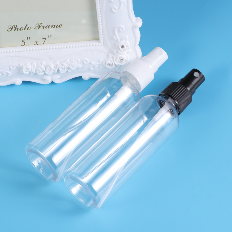 4pcs 100ML Plastic Empty Spray Bottle for Make Up and Skin Care Refillable Travel Use (Transparent Bottles with White Sprayer)