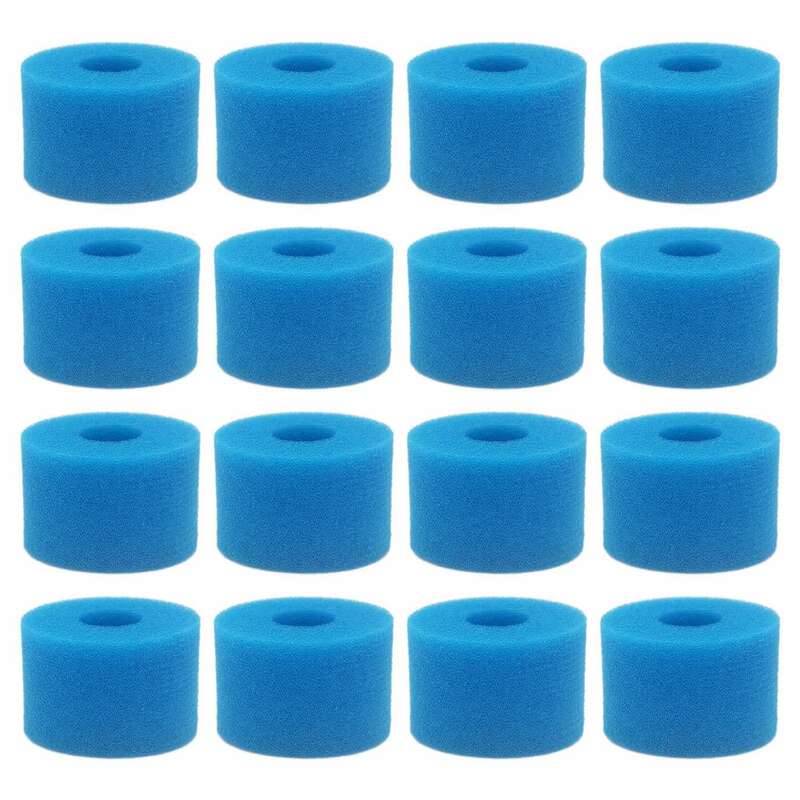 16Pc for Intex Pure Spa Reusable Washable Foam Hot Tub Filter Cartridge S1 Type