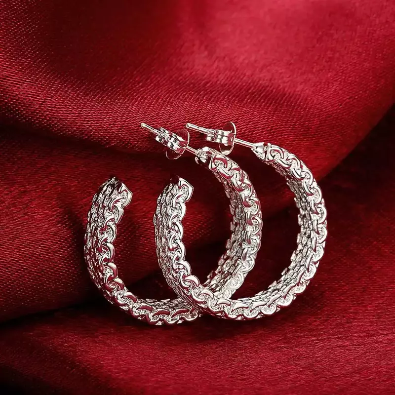 Oferta specjalna 925 srebrne kolczyki Temperament kobiet kreatywność kolczyki na uszy prezenty świąteczne pasująca do wszystkiego biżuteria uliczne