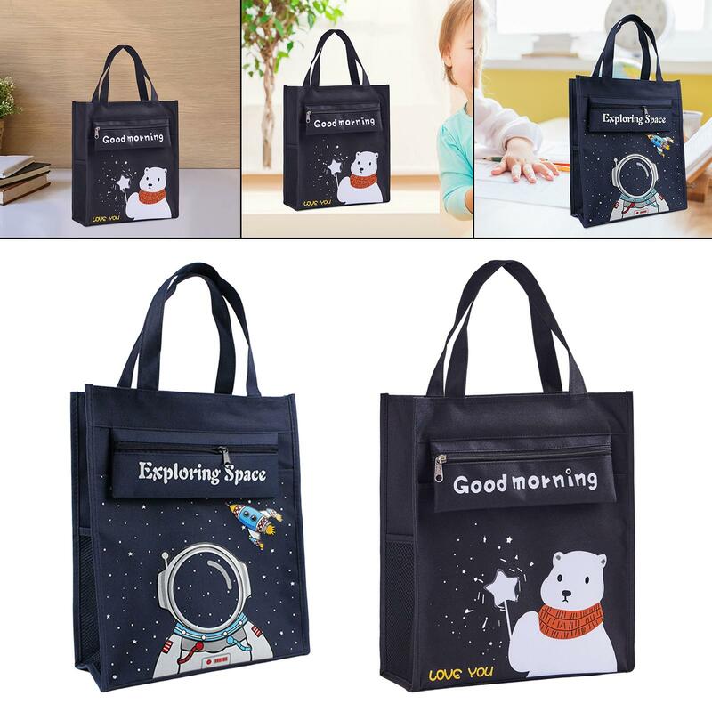 Cartoon Tote Bag Oxford Cloth Handbag for Children Boys Girls Travel