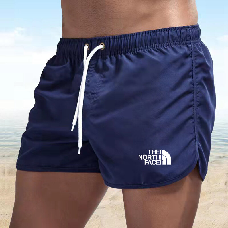 Мужские трёхточечные плавательные шорты, повседневные спортивные шорты, пляжная мода, популярный летний тренд в 2024 году