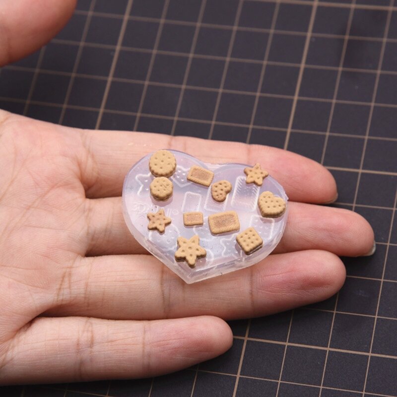 DIY Kerajinan Pengecoran Alat Memanggang Makanan Mini Makanan Penutup Kristal Epoksi Resin Cetakan Kue Permen Coklat Cetakan Silikon