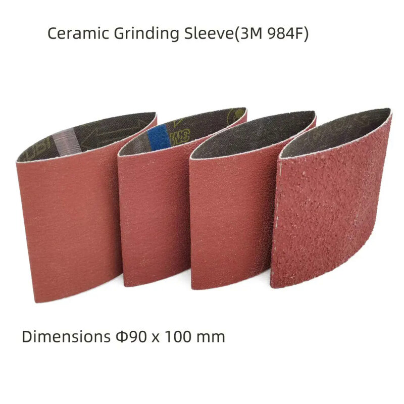 Cinturones abrasivos de cerámica 984F, bandas de lijado de 90x100mm, 4 piezas