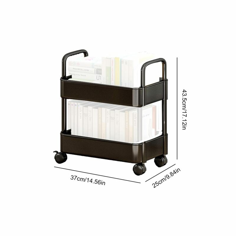 Rolling Storage Cart 20lbs Max Load Capacity 2 Tier Utility Cart Trolley On Wheels For Kitchen Bathroom Accessories