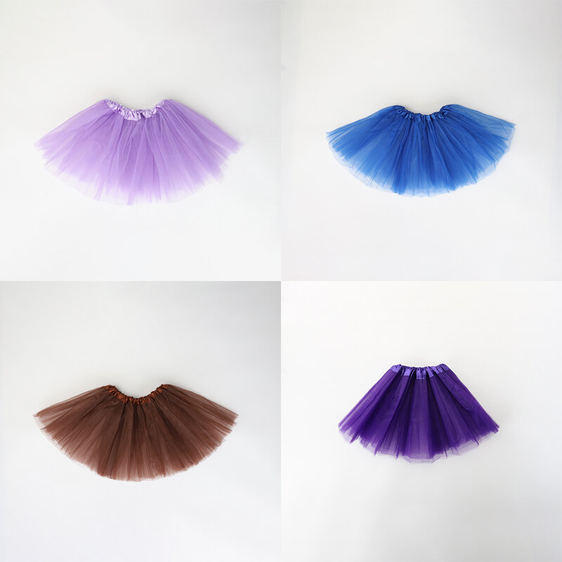 Summer Kids Baby Dance Tutu Skirt For Girl 3 Layers Tulle Toddler Lace Pettiskirt Dance Skirt