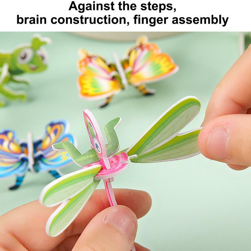 Mainan Puzzle kertas 3D, mainan batang untuk kegiatan batang dan belajar menyenangkan pendidikan 3D