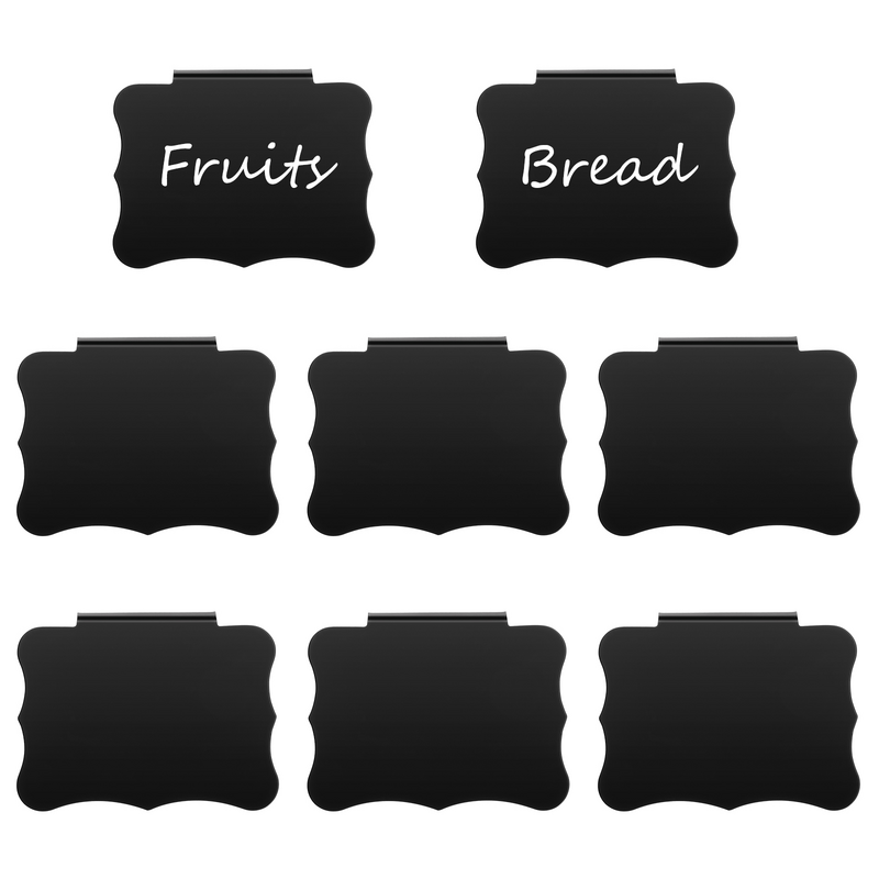 8ชิ้นคลิปติดถังฉลากกระดานชอล์คฉลากคลิปแบบแขวนกระดานลบได้สำหรับผลไม้ผักขนมปังอาหาร