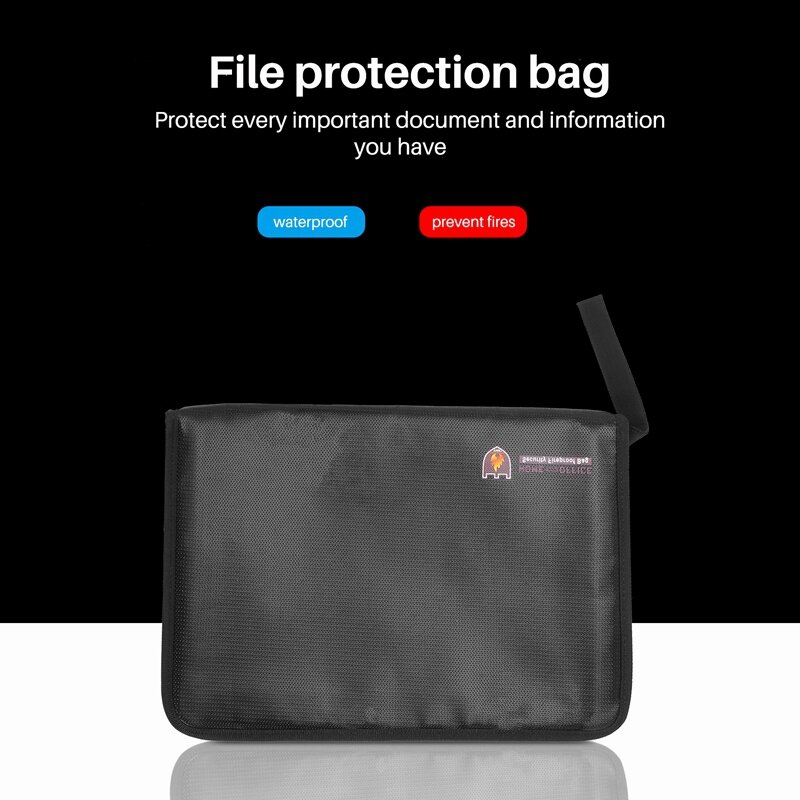 내화성 파일 폴더 아코디언 문서 가방, 가렵지 않은 실리콘 코팅, 내화성 안전 모, 14.3x9.8 인치 A4 크기, 12 포켓