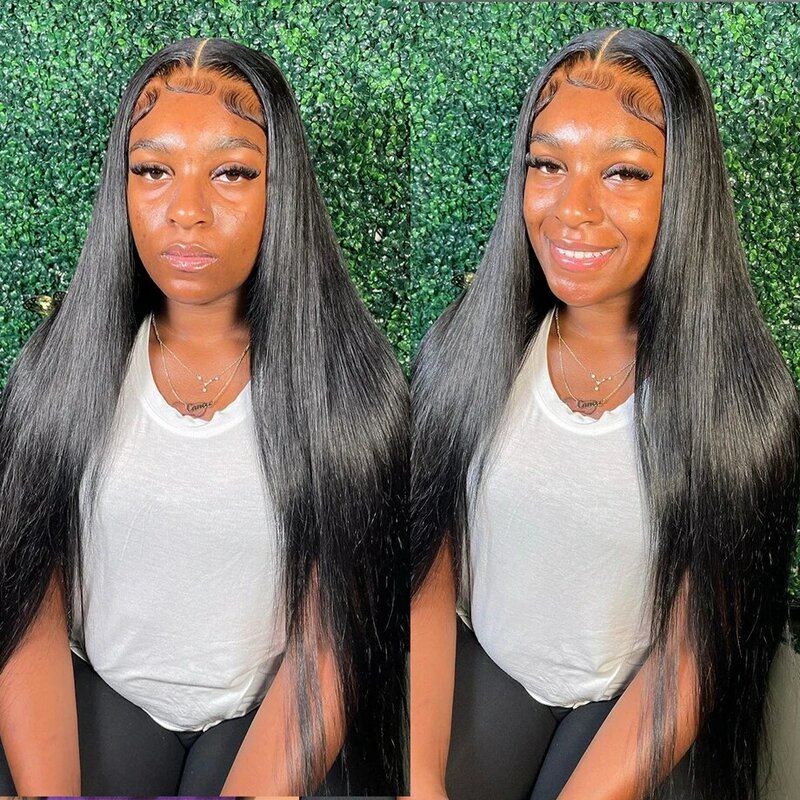 32-16 Inch 180 Density Brazilian Remy 13x4 Lace Front Wig For Women Bone Straight Transparent 13x6 Lace Frontal Human Hair Wigs