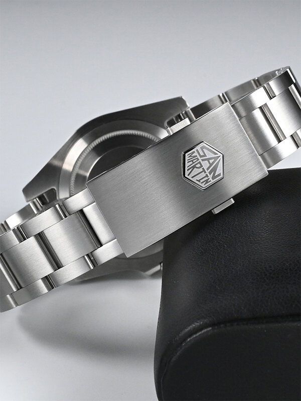 San Martin jam tangan Diver hantu air, 40mm bisnis mewah NH35 jam tangan mekanis otomatis safir tahan air 200m SN0017