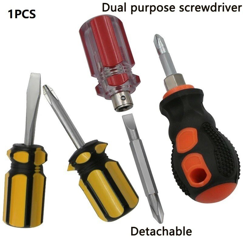 Mini destornillador de zanahoria pequeño portátil, destornillador de cabeza, mango transparente, herramienta de reparación de automóviles de precisión, herramientas de mano