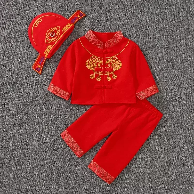 Chinesische Baumwolle Langlebig keit Schloss bestickt Tang Anzug Wushu Kleidung Junge Mädchen Baby Geburtstags feier Neujahr Geschenke Shop Online China