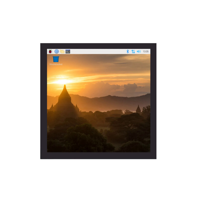 Waveshare-pantalla táctil capacitiva cuadrada LCD (C) de 4 pulgadas para Raspberry Pi, 720 × 720, DPI, IPS, cubierta de vidrio templado, baja potencia