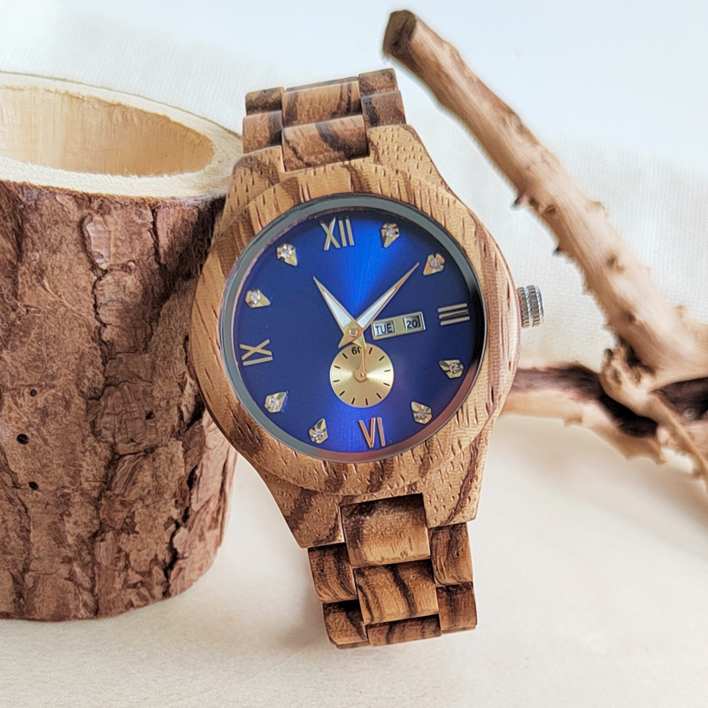 Dames Horloges Pols Luxe Mode Dames Quartz Polshorloges Lichtgevende Datum Week Klok Houten Horloge Cadeau Montre En Bois Femme