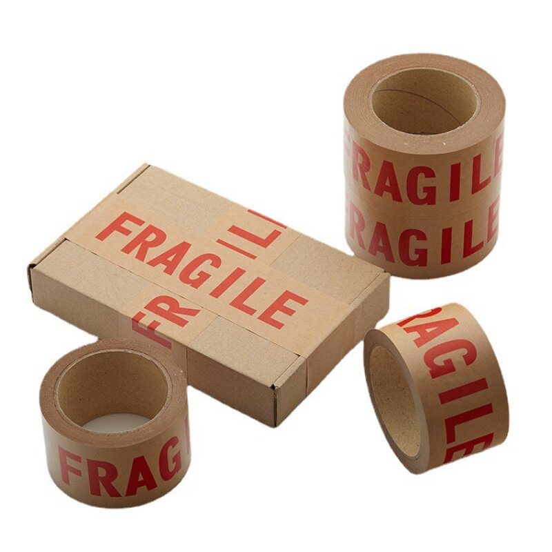 Customized productHot Sale Fragile Kraft Paper Tape Custom 2inch Packing Carton Adhesive Tape for Sealing
