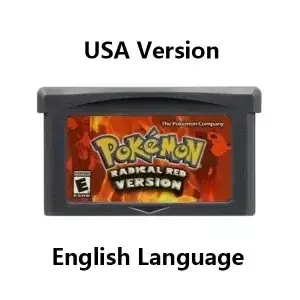 Игровой картридж серии Pokemon GBA, 32-битная игровая консоль, карточка, усиленная ракета, нескрепленная радикальная красная Гея кетзал для GBA