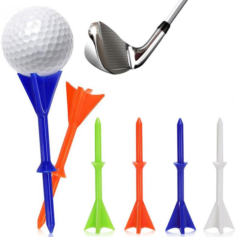 20Pcs Plastic Golf Tees Bright Color Low Friction Lightweight Portable Short Golf Tees Training Tools Golf Practice Aid 골프용품