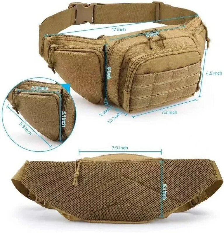 Tactical Waist Pack Nylon Bodypack Hiking Phone Pouch Outdoor Sports Armygreen Men Hunting Climbing Camping Belt Cs Airsoft Bags