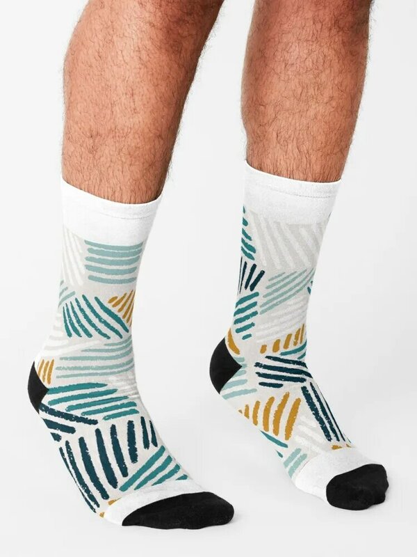 Organic flat abstract element pattern Socks Golf Socks Socks Ladies
