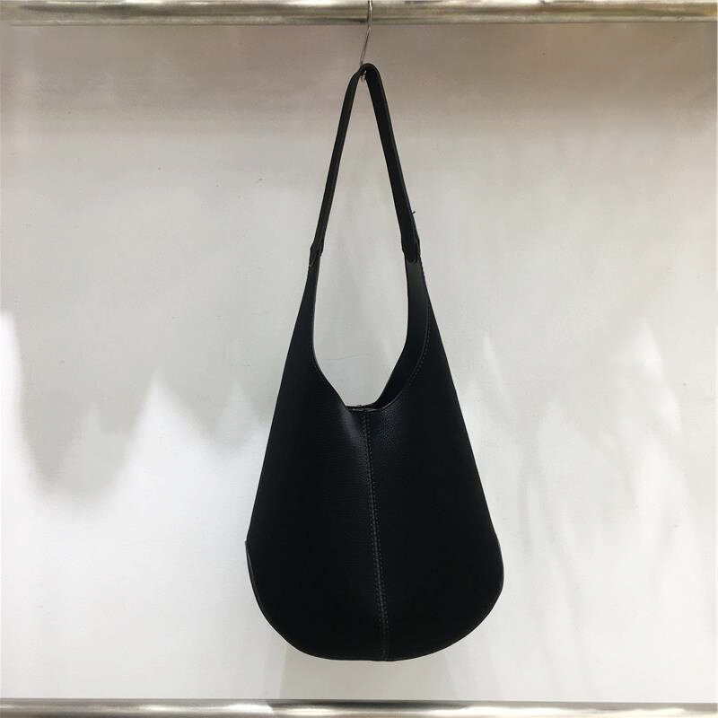 2024 Summer PU Leather Shopping Pouch for Women Korean Simple Versatile Shoulder Composite Tote Bag Lady Underarm Bags