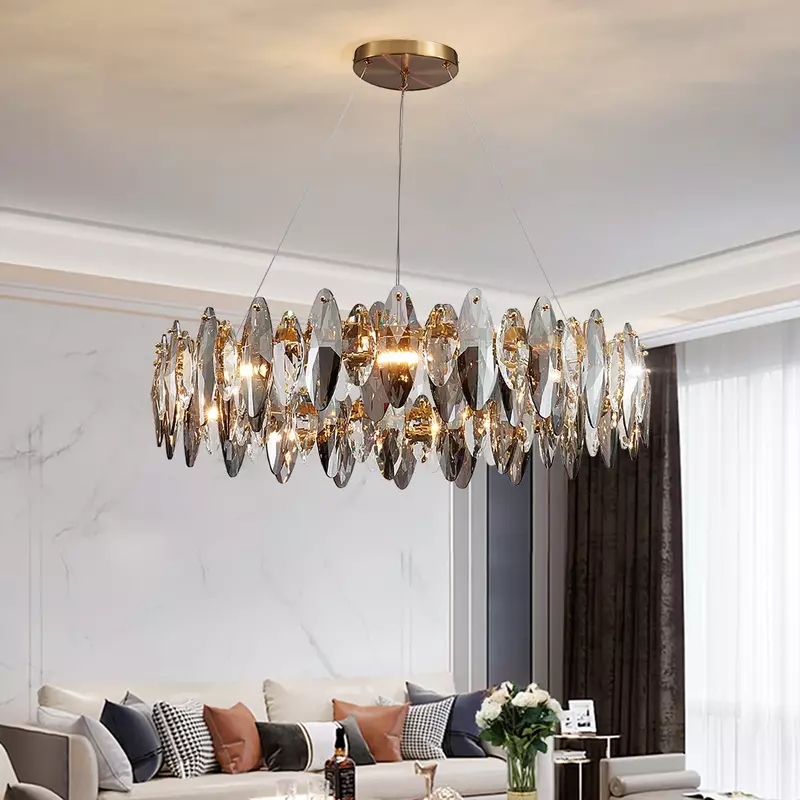 Lampadario di cristallo moderno lampadario di lusso decorazioni per la casa illuminazione a Led soggiorno sala da pranzo apparecchi di illuminazione