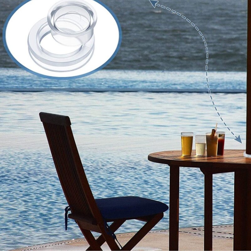 2Set Umbrella Hole Rings Umbrella Hole Ring With Cap Sleeve Umbrella Plug Cap Sleeve Outdoor Table Hole Cover Dust Plug