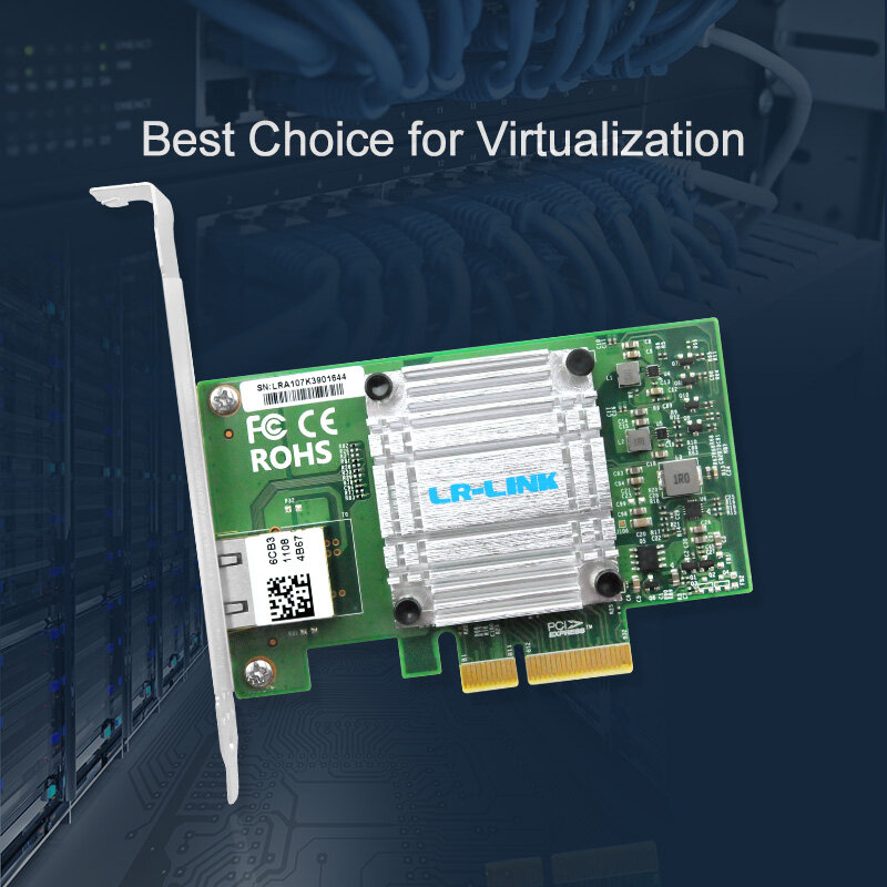 LR-LINK-tarjeta de red Ethernet 6880BT de 5 velocidades, 10Gb, BASE-T, PCIex4, cobre, RJ45, basado en el Chipset AQC107, soporte de perfil bajo incluido
