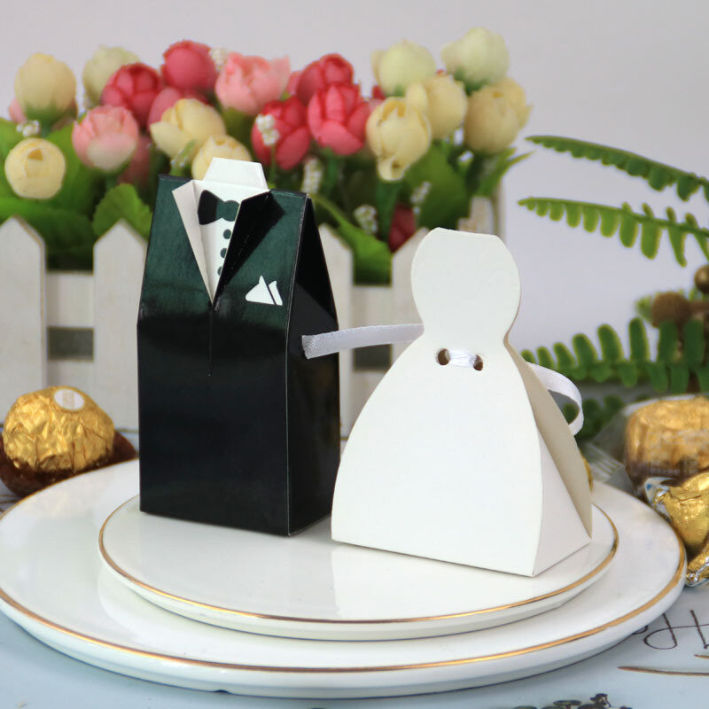 30 sztuk pan pani pudełka na upominki weselne mieszane Bride Groom DIY prezent ślubny dla druhny Teamgroom gości ślub ceremonia dekoracje