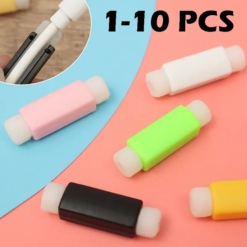 1-10PCS Cable Protector Earphone Headphone Silicone Durable Protective Cover Phone Charging Cable Data Cord Organizer Management