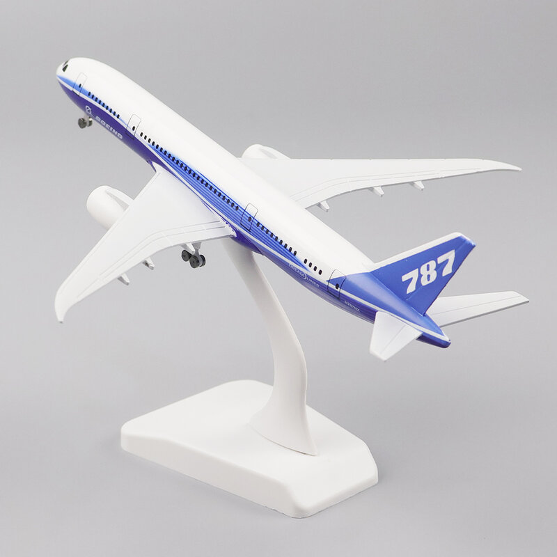 Modelo de avión de Metal, réplica de Material de aleación con ruedas de tren de aterrizaje, adorno, regalo de cumpleaños, 20cm, 1:400, tipo Original, B787