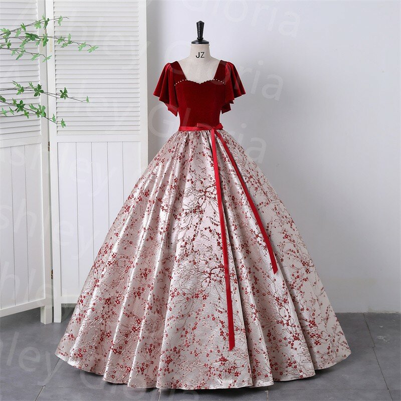 Red Vestidos Party Dress Sweet Quinceanera Dresses Ball Gown Elegant Prom Dress Formal Homecoming Gown Ashley Gloria