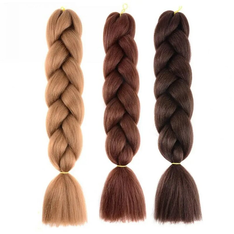 Flechten Haar 24 Zoll 1 teile/paket Hochtemperatur-synthetische Häkeln Twist Regenbogen Haar grau schwarz Trend Weg für Frauen