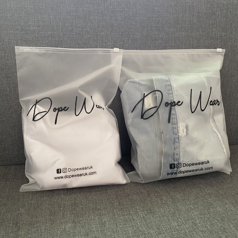 PVC fosco Pp Zipper Bags, Sacos Ziplock, Adequado para Vestuário, Produto personalizado