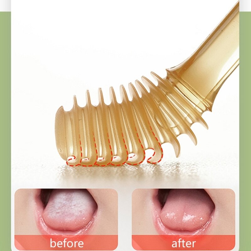 1/2 buah sikat gigi bayi silikon, sikat gigi lidah sikat bayi pembersih mulut 0-2 tahun perawatan mulut bayi balita bebas BPA