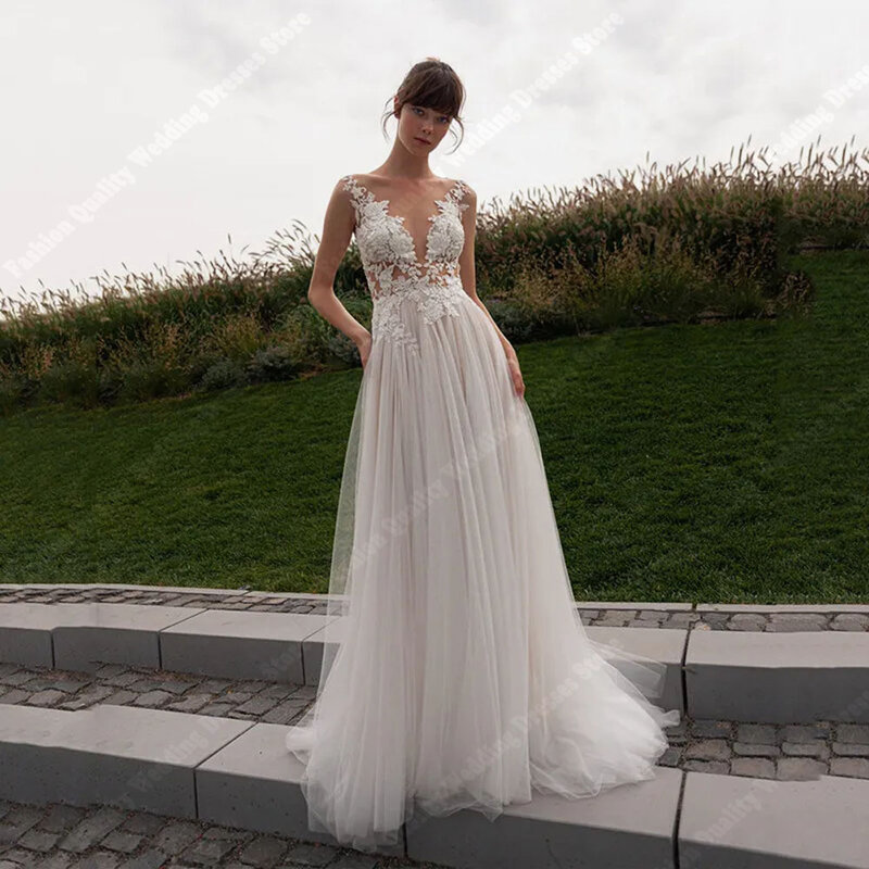 Женское свадебное платье с кружевом Pretty, кружевное Тюлевое платье невесты с цветочным принтом, платье принцессы длиной до колен