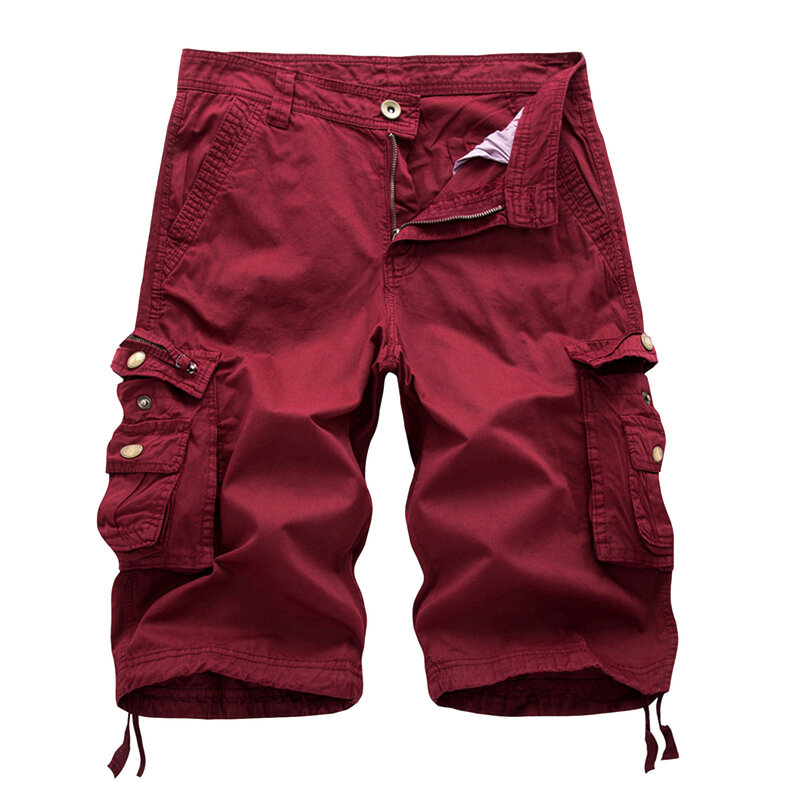 2024 nuovi pantaloncini estivi da uomo pantaloncini Cargo tattici dell'esercito moda solido Multi-tasca pantaloni corti Casual pantaloncini militari larghi da uomo