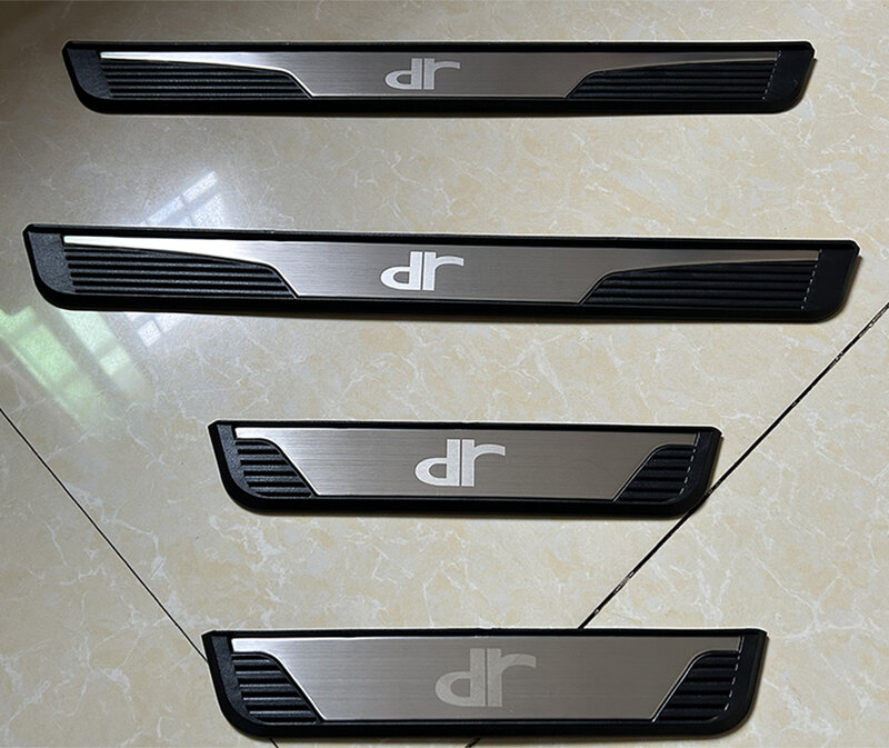 Placa de desgaste de umbral de puerta, protector de almohadilla de acero inoxidable, accesorios de estilo de coche, compatible con Chery dr 4,0 dr 5,0 dr 6,0